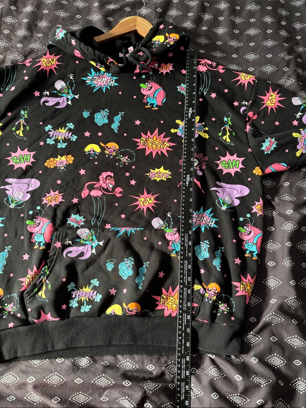 Dolls Kill x The Powerpuff Girls Villains Oversized Hoodie Black Medium - Picture 8 of 9